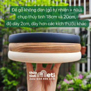Đế gỗ chụp thủy tinh