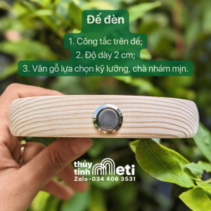 Đế gỗ chụp thủy tinh