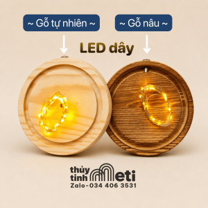 Đế gỗ chụp thủy tinh