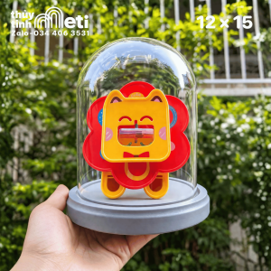 Chụp thủy tinh đế gỗ 12x15