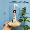 Chụp thủy tinh đế gỗ 12x22